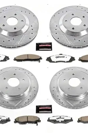 Trending PowerStop Z26 Street Warrior Brake Rotor and Pad Kit; Front and Rear