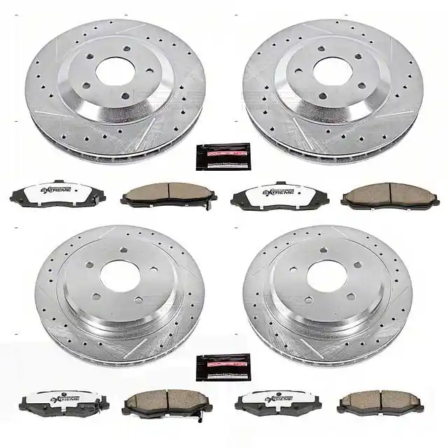 Trending PowerStop Z26 Street Warrior Brake Rotor and Pad Kit; Front and Rear