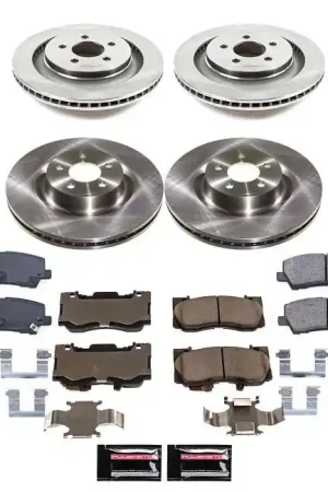 Direct From Factory PowerStop OE Replacement Brake Rotor and Pad Kit; Front and Rear