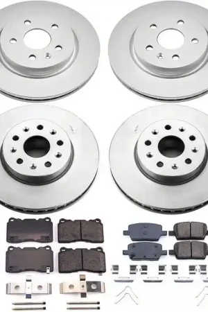 PowerStop Z17 Evolution Plus Brake Rotor and Pad Kit; Front and Rear Luxury