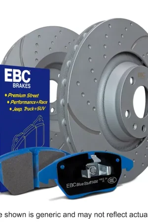 EBC Brakes Stage 6 Bluestuff Brake Rotor and Pad Kit; Front Order Now