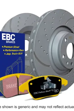 Secure Checkout EBC Brakes Stage 5 Yellowstuff Brake Rotor and Pad Kit; Front