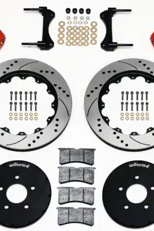Wilwood Superlite 6R Front Big Brake Kit with 14-Inch Drilled and Slotted Rotors; Red Calipers Top Rated