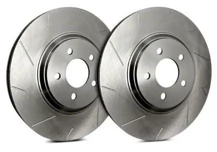 SP Performance Slotted Rotors with Silver ZRC Coating; Front Pair Hot Deal
