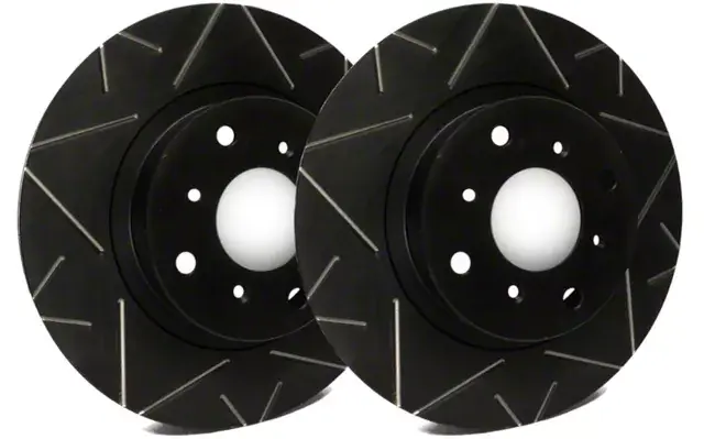 SP Performance Peak Series Slotted Rotors with Black ZRC Coating; Front Pair While Supplies Last
