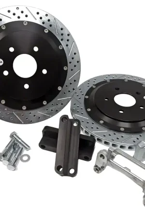 Seasonal Sale Baer EradiSpeed+ 2-Piece Performance Drilled and Slotted Rotors; Rear Pair