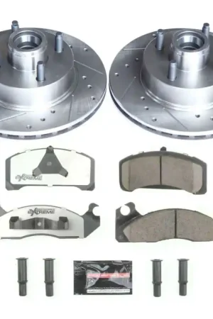Worldwide Shipping Power Stop 83-93 Ford Mustang Front Z26 Street Warrior Brake Kit — PMD Premier Motoring Development