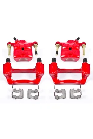 Reduced Price Power Stop 09-13 Subaru Forester Rear Red Calipers w/Brackets - Pair — PMD Premier Motoring Development