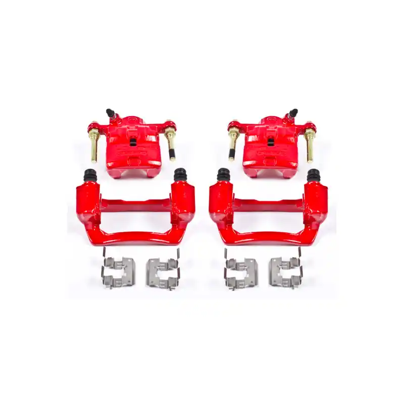 Reduced Price Power Stop 09-13 Subaru Forester Rear Red Calipers w/Brackets - Pair — PMD Premier Motoring Development
