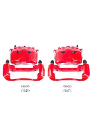Certified Power Stop 05-08 Dodge Dakota Front Red Calipers w/Brackets - Pair — PMD Premier Motoring Development