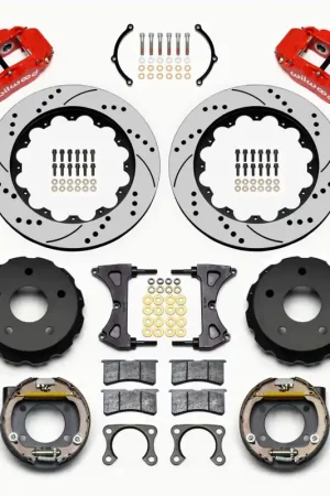 Wilwood Narrow Superlite 4R Rear P-Brk Kit 14.00in Drill Red Small For — PMD Premier Motoring Development Handmade