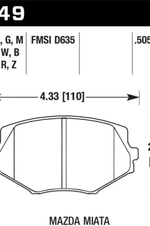 Hawk 94-05 Miata / 01-05 Normal Suspension HPS Street Front Brake Pads — PMD Premier Motoring Development Deal