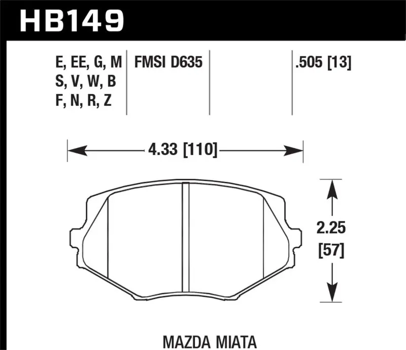 Hawk 94-05 Miata / 01-05 Normal Suspension HPS Street Front Brake Pads — PMD Premier Motoring Development Deal