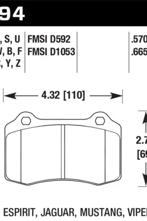 Wholesale Hawk 2010 Camaro SS HPS Street Rear Brake Pads — PMD Premier Motoring Development