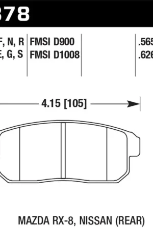 Hawk 03-07 RX8 HP+ Street Rear Brake Pads (D1008) — PMD Premier Motoring Development Grab Now