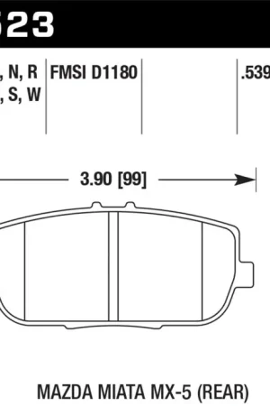 Instant Buy Hawk 2006-2006 Mazda MX-5 Miata Club Spec HPS 5.0 Rear Brake Pads — PMD Premier Motoring Development