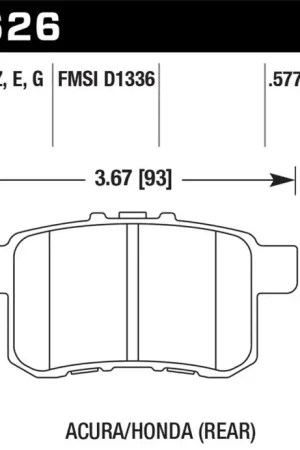 Hawk 11-14 Acura TSX HPS 5.0 Rear Brake Pads — PMD Premier Motoring Development New Arrival