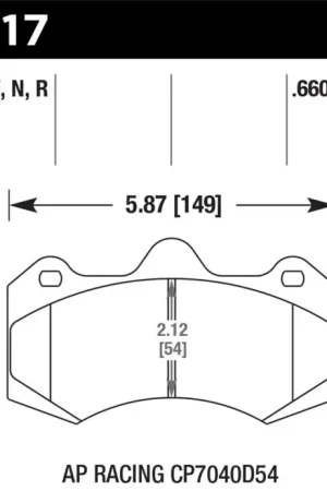 Hawk AP Racing CP7040D54 HPS 5.0 Brake Pads — PMD Premier Motoring Development Bargain