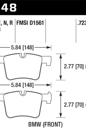 Today Only Hawk 13-14 BMW 328i/328i xDrive / 2014 428i/428i xDrive HP Plus Front— PMD Premier Motoring Development