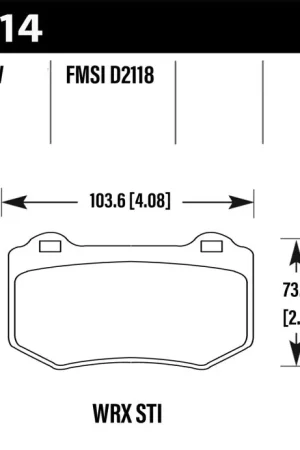 Hawk 2018 Subaru WRX STI Performance Ceramic Street Brake Pads — PMD Premier Motoring Development Handmade
