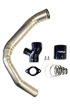 Hot Deal Torque Solution 15-21 Subaru WRX Top Mount Charge Pipe - Titanium Brushed / Raw - TS-SU-843-RW