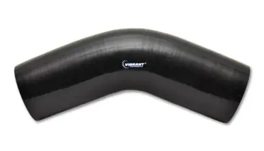 Weekend Sale Vibrant 4 Ply Reinforced Silicone Elbow Connector - 1.75in I.D. - 45 deg. Elbow (BLACK) - 2854