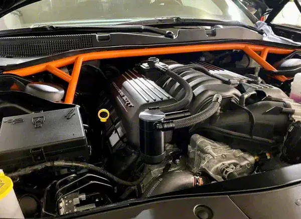 4-Point Front Strut Tower Brace; Mopar Silver Wholesale