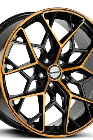 18" Shift Wheels Piston Black with Bronze Machined Rims Crafted
