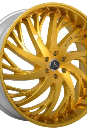 22" Artis Wheels Decatur Custom Brushed Gold Rims Order Now