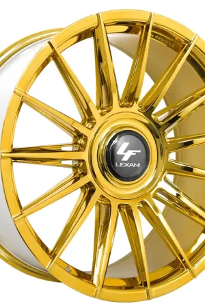 22" Lexani Wheels Lotus-XL Custom Chrome with Gold Tint Rims Best Price