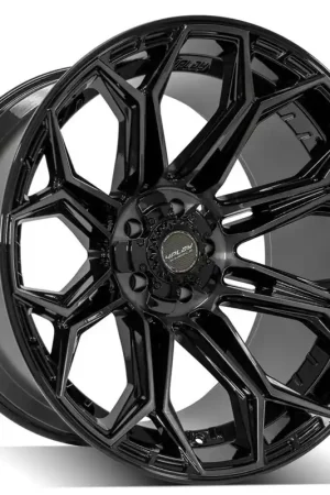 20" 4Play Wheels 4P83 Brushed Black Deep Concave Off-Road Rims Worldwide Shipping