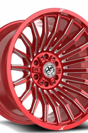 Super Sale 20" XF Off-Road Wheels XF-231 Anodized Red with Milled Rims