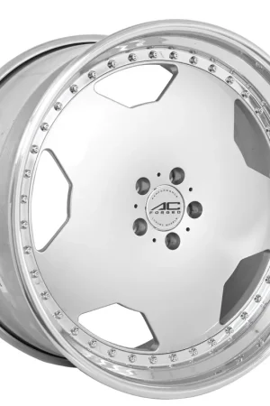 20" AC Forged Wheels ACF720 Brushed Face with Chrome Lip Three Piece Rims Money Back Guarantee