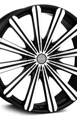 22" Elure Wheels 030 Black with Machined Face Rims Instant Buy