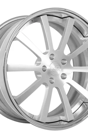 Must Have 24" AC Forged Wheels ACF712 Brushed Face with Chrome Lip Three Piece Rims