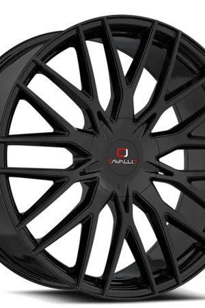 24" Cavallo Wheels CLV-45 Gloss Black Rims Latest