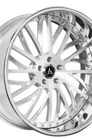 26" Artis Forged Wheels G-Boro Brushed Silver Face with Chrome Lip Rims Buy Today