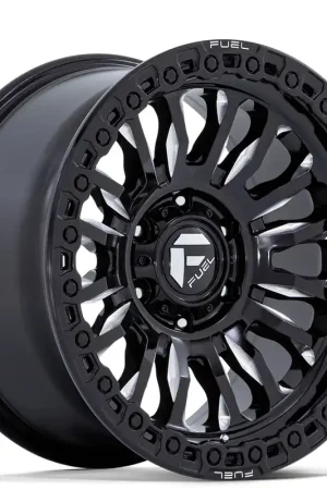 17" Fuel Wheels FC857 Rincon SBL Gloss Black Milled Off-Road Rims Professional Grade