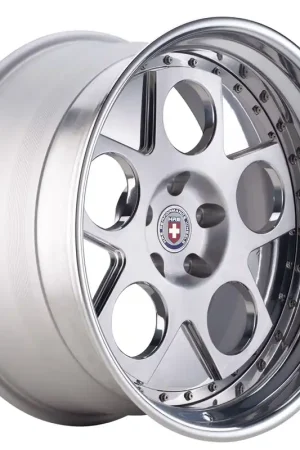 19" HRE Wheels 454 Brushed Clear Face with Polished Clear Windows and Polished Clear Outer and Gloss Silver Inner Forged Rims Order Now