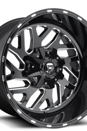 Same Day Shipping 17" Fuel Wheels D581 Triton Black Milled Crossover Rims