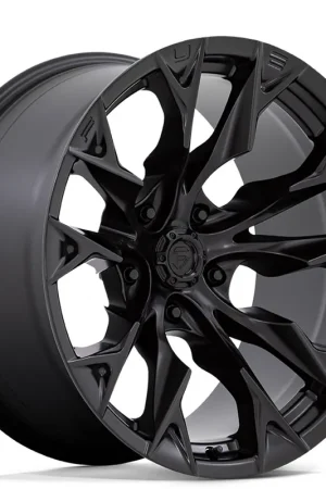 24" Fuel Wheels D804 Flame 5 Blackout Off-Road Rims Clearance