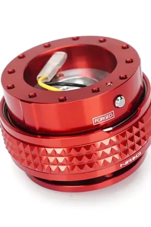Direct From Factory NRG Innovations Steering Wheel Hub Quick Release; Red with Minty Fresh Pyramid Ring