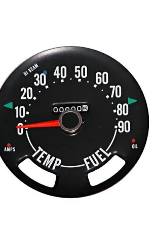 Final Sale Omix Speedometer Head withoutdometer - 0-90 MPH - 17207-01