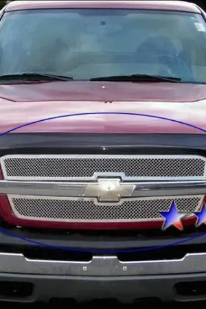 Fast Shipping Chevrolet Silverado APS Wire Mesh Grille - Upper - Stainless Steel - C75717T