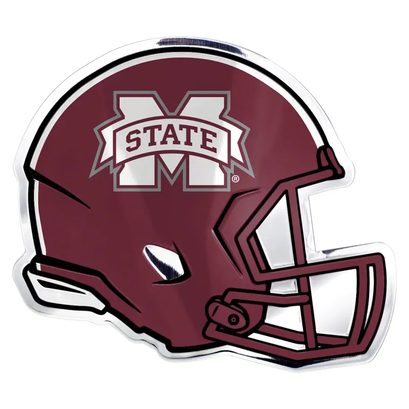 Affordable Mississippi State University Embossed Helmet Emblem; Maroon