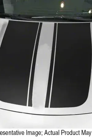 Worldwide Shipping Hood Accent Decals Stripes; Gloss Red