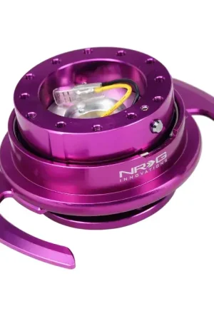 NRG Innovations 4.0 Steering Wheel Hub Quick Release; Purple with Purple Handles Budget