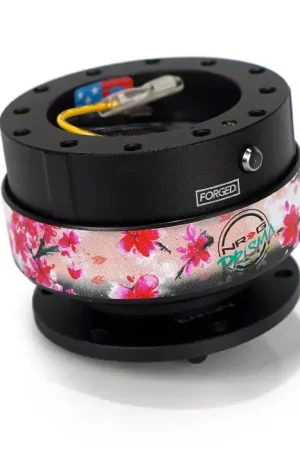 NRG Innovations 2.0 Steering Wheel Hub Quick Release; Black with Blue Purple Oak Tree Outlaw Ring Big Sale