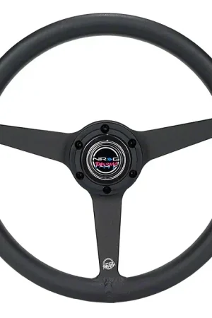 NRG Innovations All Aluminum 330mm Steering Wheel with Heritage Solid Spokes; Anodized Black Buy Today