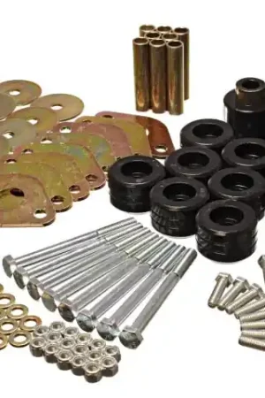 Best Seller Energy Suspension Body Mount Set 1in Lift W/Hardware - Black — PMD Premier Motoring Development